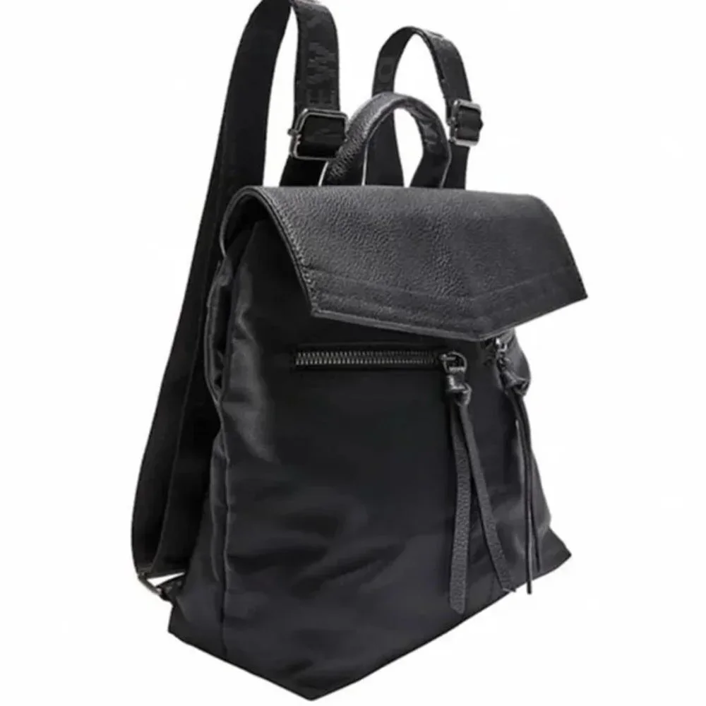 Botkier New York Nylon Backpack - Black - 9 x 11 x 3.5”